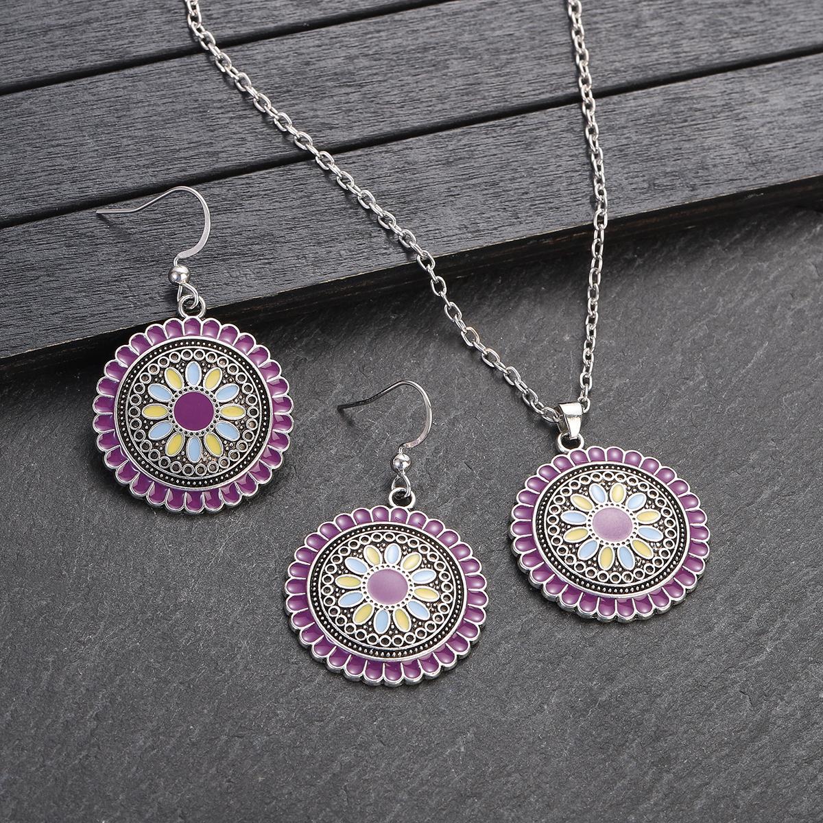 Conjunto de joyas de cuentas coloridas de estilo bohemio