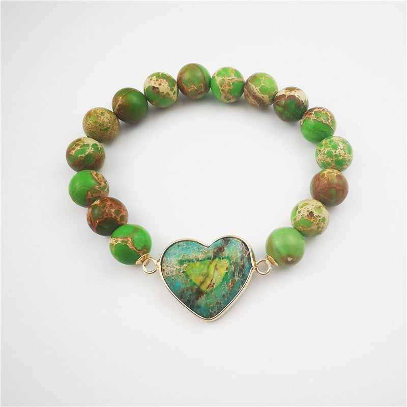 Zenitha Sacred Balance – Kaiserstein-Herzperlenarmband für Energie und Harmonie