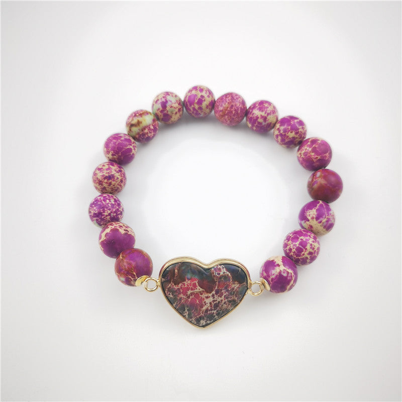 Zenitha Sacred Balance – Kaiserstein-Herzperlenarmband für Energie und Harmonie
