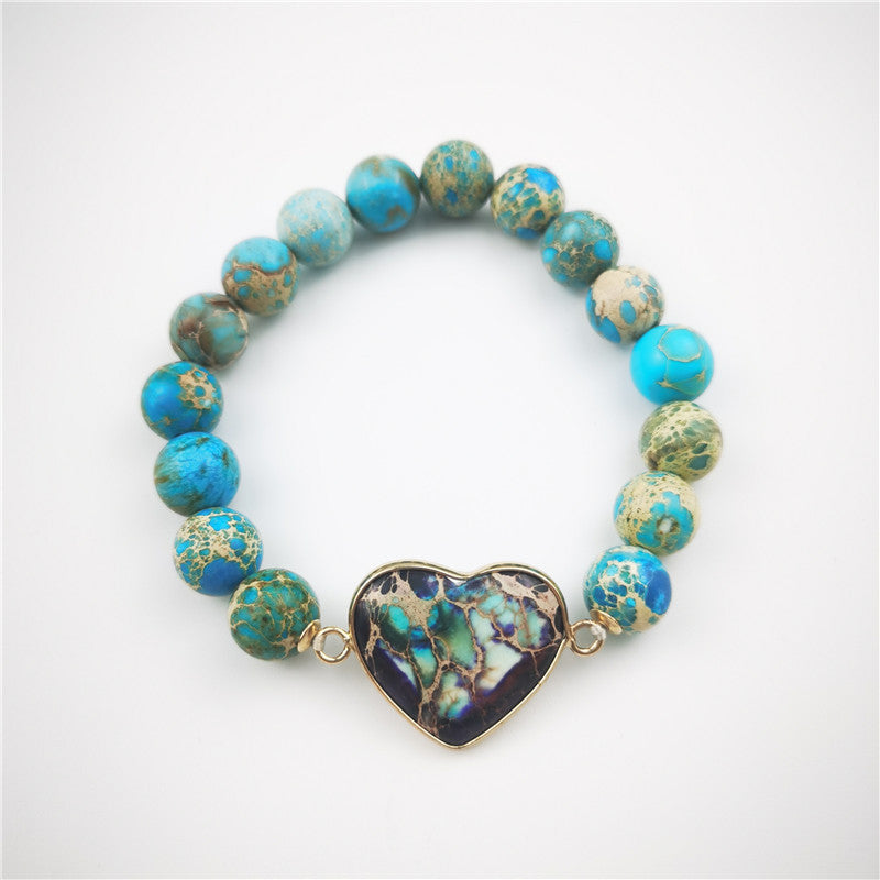 Zenitha Sacred Balance – Kaiserstein-Herzperlenarmband für Energie und Harmonie