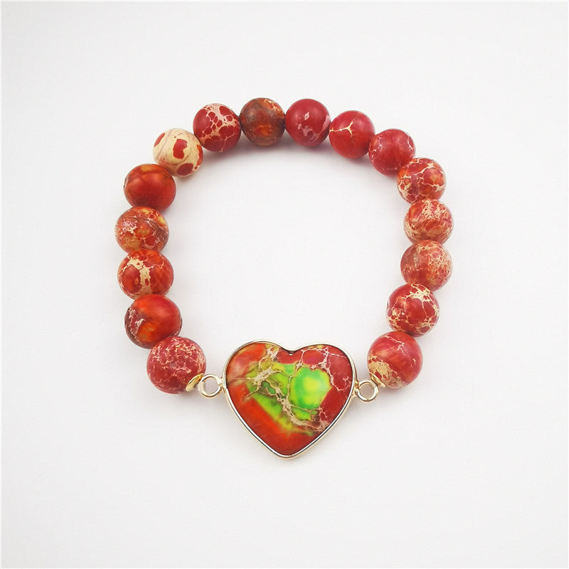 Zenitha Sacred Balance – Kaiserstein-Herzperlenarmband für Energie und Harmonie