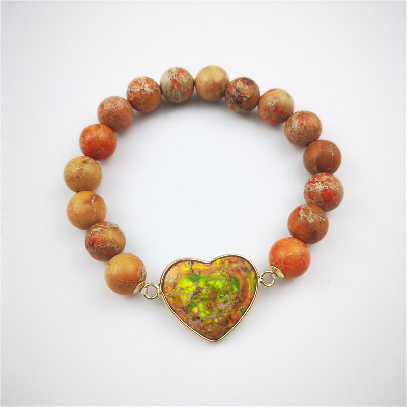 Zenitha Sacred Balance – Kaiserstein-Herzperlenarmband für Energie und Harmonie