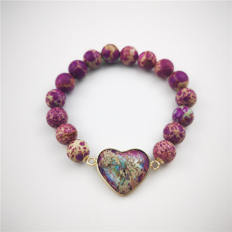 Zenitha Sacred Balance – Kaiserstein-Herzperlenarmband für Energie und Harmonie