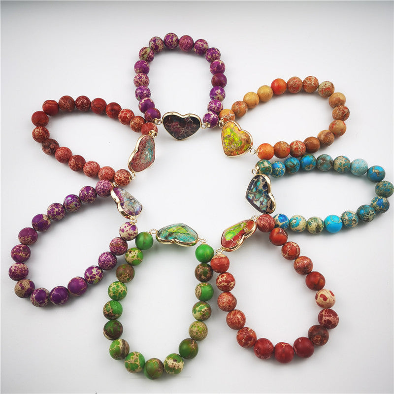 Zenitha Sacred Balance – Kaiserstein-Herzperlenarmband für Energie und Harmonie