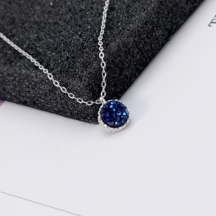Conjunto de joyas Zenitha Midnight Bloom: Elegancia pura en azul intenso