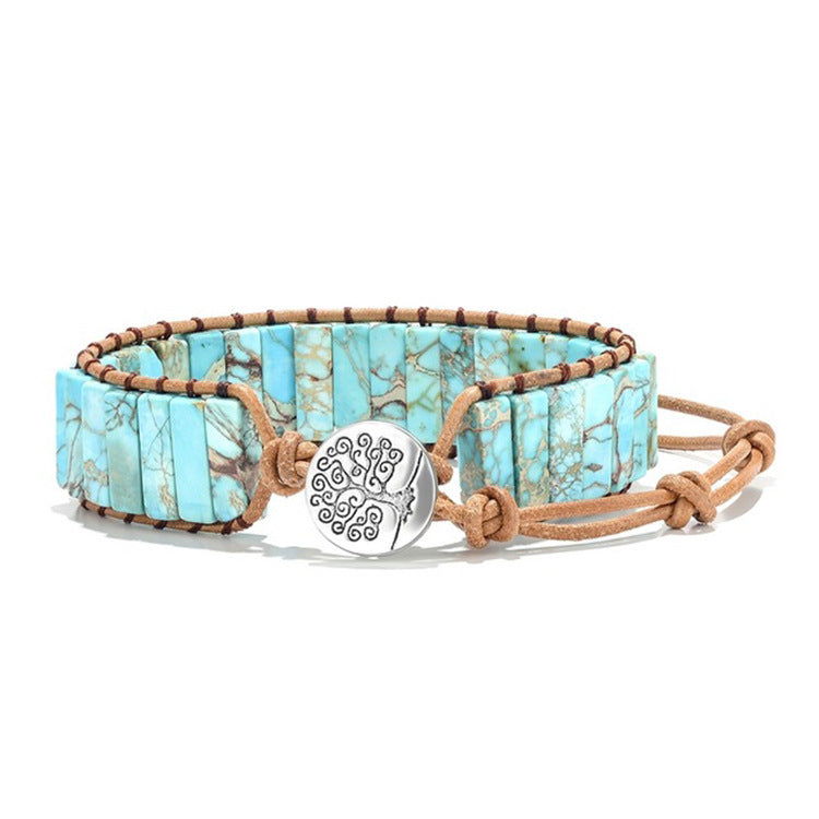 Zenitha Vintage Jasper Leather Bracelet – Colors of Nature, Energy of Earth