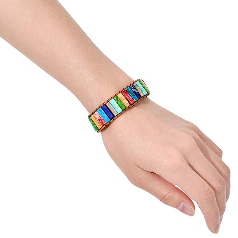 Zenitha Vintage Jasper Leather Bracelet – Colors of Nature, Energy of Earth