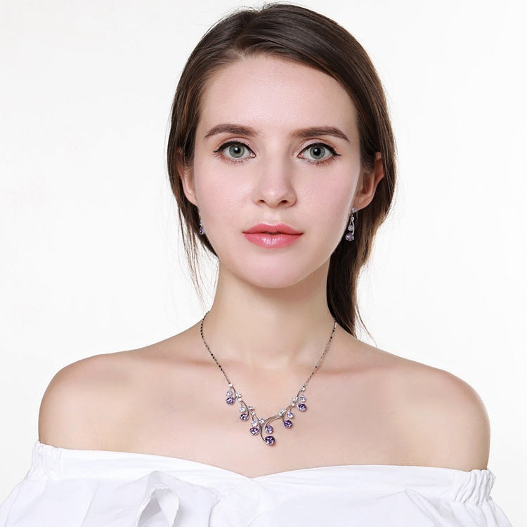 Zenitha Amethyst Cascade Jewelry Set – Where Lavender Light Flows with Grace