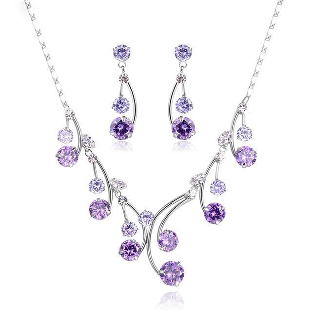 Zenitha Amethyst Cascade Jewelry Set – Where Lavender Light Flows with Grace