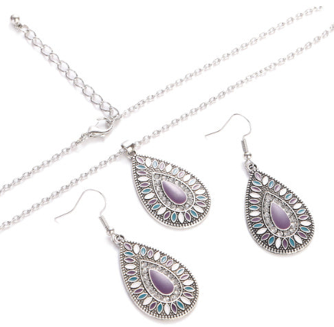Conjunto de joyas de cuentas coloridas de estilo bohemio