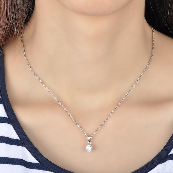 Conjunto de joyas Zenitha Crystal Radiance: pura elegancia en plata y luz