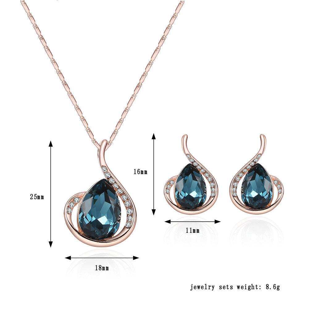 Conjunto de joyas Zenitha Midnight Flow: elegancia que fluye como la medianoche