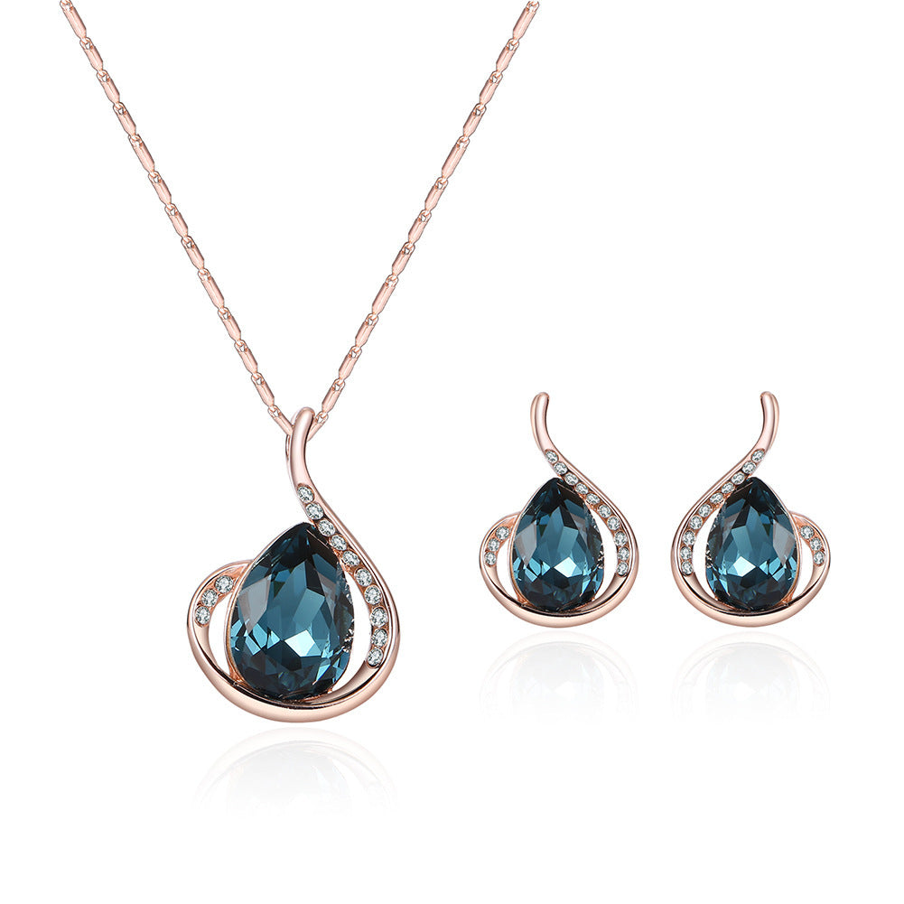 Conjunto de joyas Zenitha Midnight Flow: elegancia que fluye como la medianoche