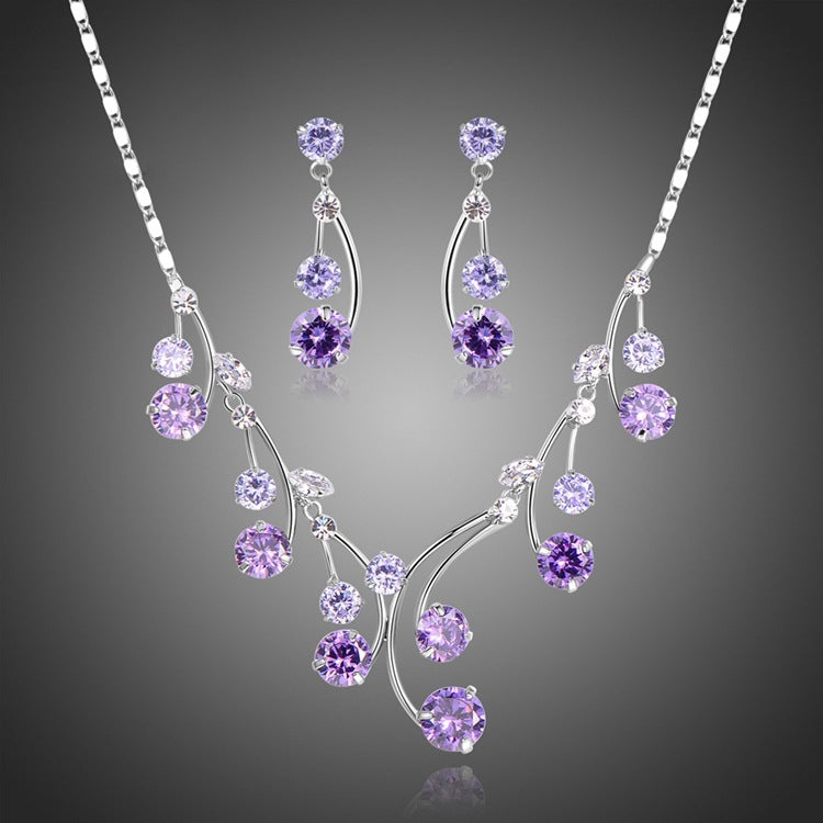Zenitha Amethyst Cascade Jewelry Set – Where Lavender Light Flows with Grace