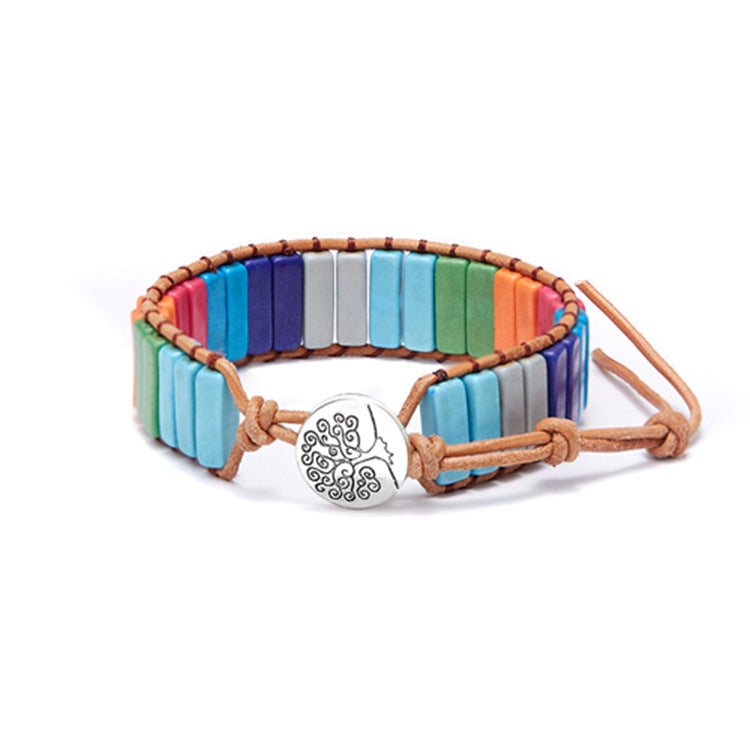 Zenitha Vintage Jasper Leather Bracelet – Colors of Nature, Energy of Earth