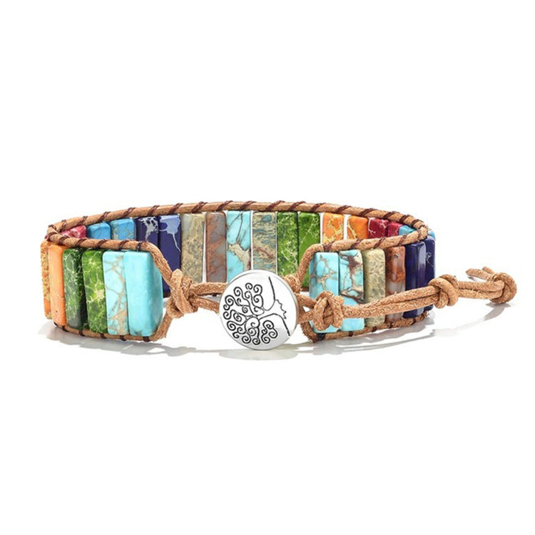 Zenitha Vintage Jasper Leather Bracelet – Colors of Nature, Energy of Earth