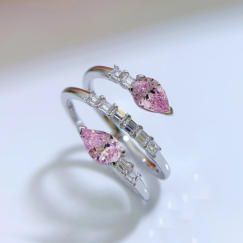 Zenitha Blush Radiance Ring – Where Grace Meets Sparkle