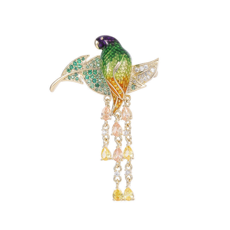 Zenitha Luminara Parrot Brooch – A Symphony of Color and Elegance