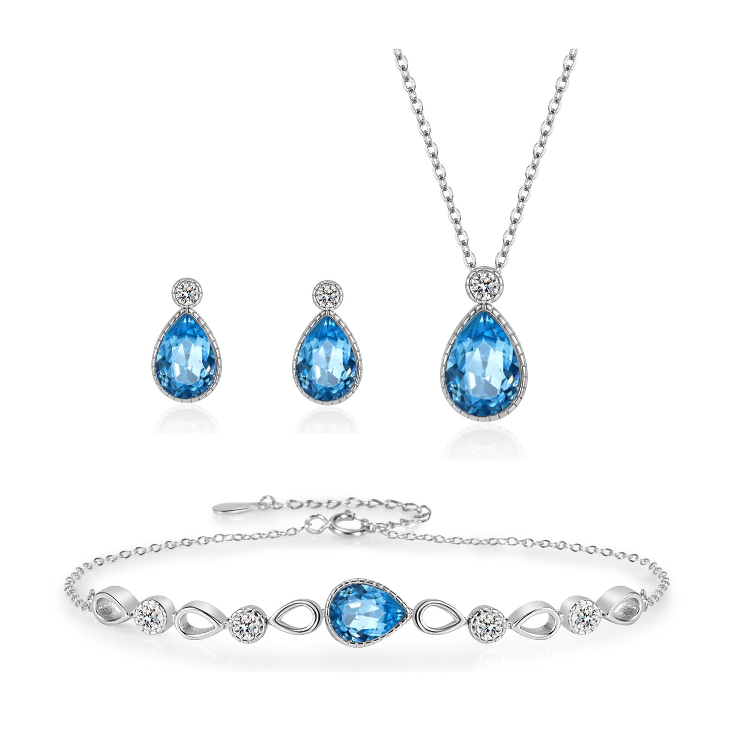 Zenitha Tears of the Mermaid Silver Set