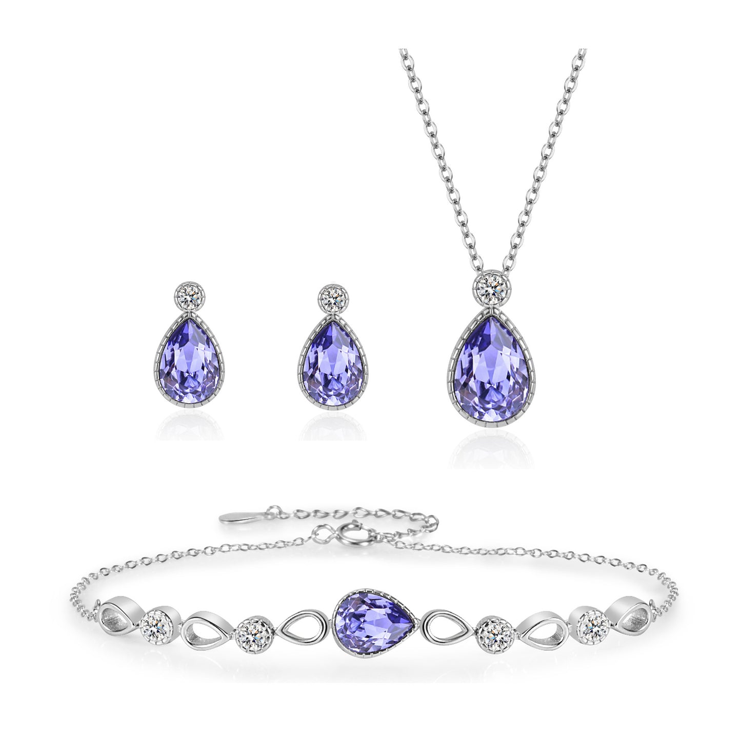 Zenitha Tears of the Mermaid Silver Set