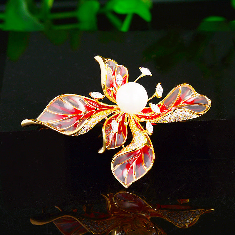 Broche Zenitha Bloomfire: Elegancia en cada pétalo