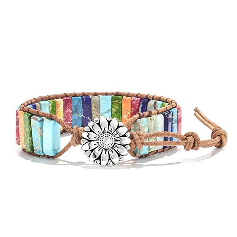 Zenitha Vintage Jasper Leather Bracelet – Colors of Nature, Energy of Earth
