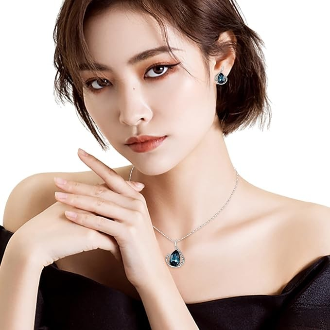 Conjunto de joyas Zenitha Midnight Flow: elegancia que fluye como la medianoche