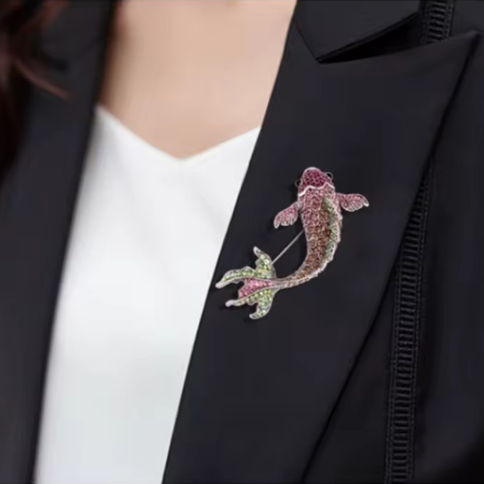 Zenitha Koi Elegance Brooch – Flow with Grace