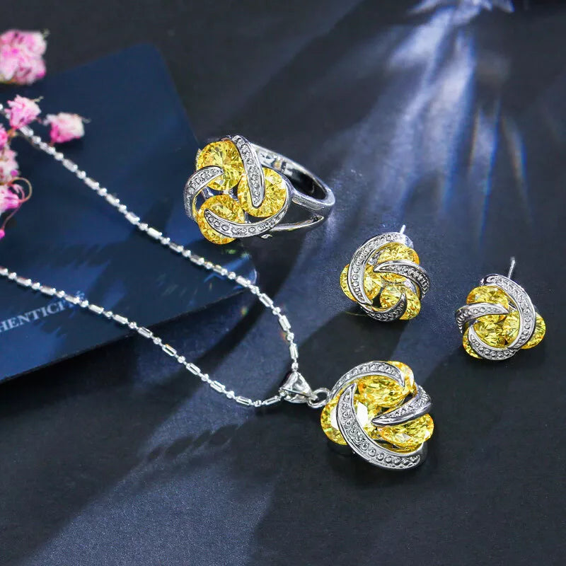 Zenitha Eternal Knot Jewelry Set – A Symbol of Connection and Radiance