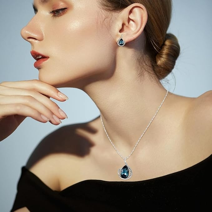 Conjunto de joyas Zenitha Midnight Flow: elegancia que fluye como la medianoche