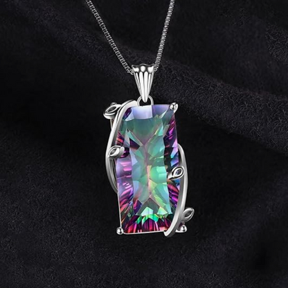 Zenitha Mystic Topaz Anhänger – 925 Sterling Silber plattierte Halskette