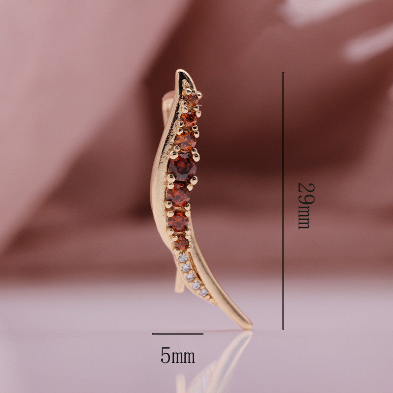 Zenitha Ember Arc Ohrringe – Wo Eleganz mit Feuer harmoniert