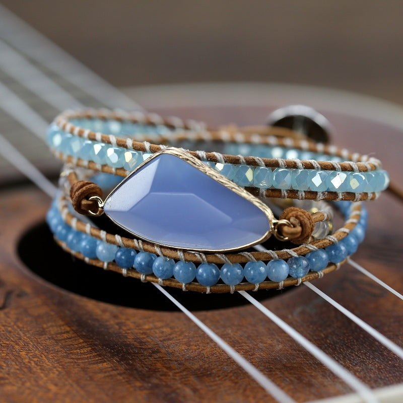 Zenitha Serenity – Blue Agate Harmony Bracelet for Inner Peace & Clarity