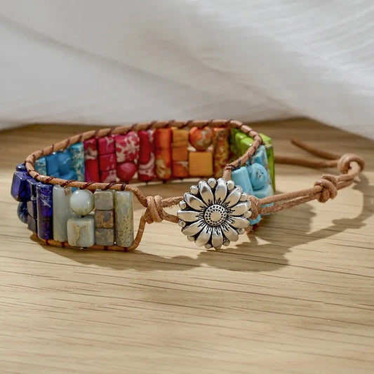 Zenitha Vintage Jasper Leather Bracelet II – Embrace New Dimensions of Harmony