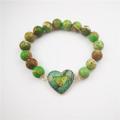 Zenitha Sacred Balance – Kaiserstein-Herzperlenarmband für Energie und Harmonie