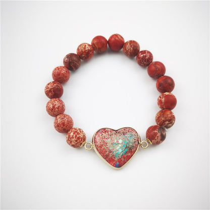 Zenitha Sacred Balance – Kaiserstein-Herzperlenarmband für Energie und Harmonie