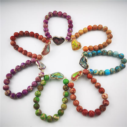 Zenitha Sacred Balance – Kaiserstein-Herzperlenarmband für Energie und Harmonie