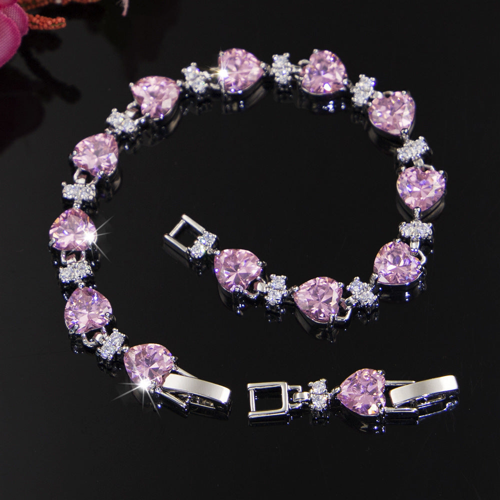 Conjunto de joyas de circón y trébol Zenitha: un toque de fortuna y elegancia