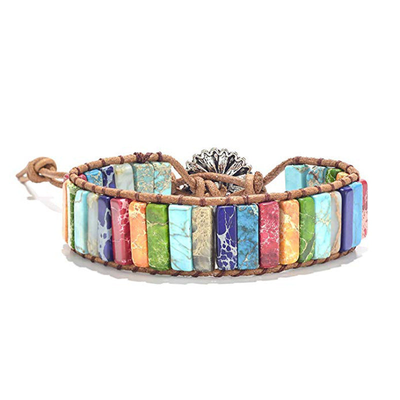 Zenitha Vintage Jasper Leather Bracelet – Colors of Nature, Energy of Earth
