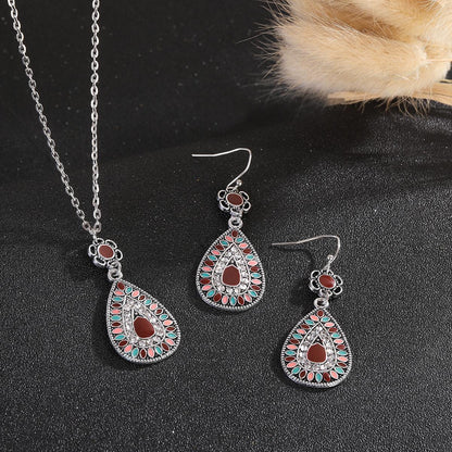 Conjunto de joyas de cuentas coloridas de estilo bohemio