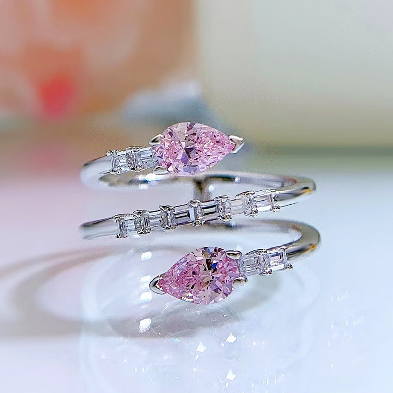 Zenitha Blush Radiance Ring – Where Grace Meets Sparkle
