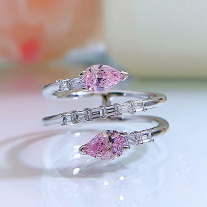 Zenitha Blush Radiance Ring – Where Grace Meets Sparkle
