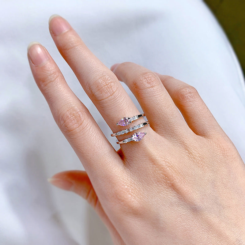 Zenitha Blush Radiance Ring – Where Grace Meets Sparkle