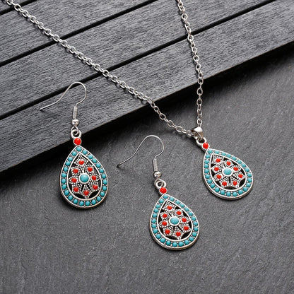 Conjunto de joyas de cuentas coloridas de estilo bohemio