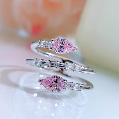 Zenitha Blush Radiance Ring – Where Grace Meets Sparkle