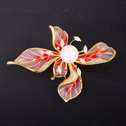 Broche Zenitha Bloomfire: Elegancia en cada pétalo