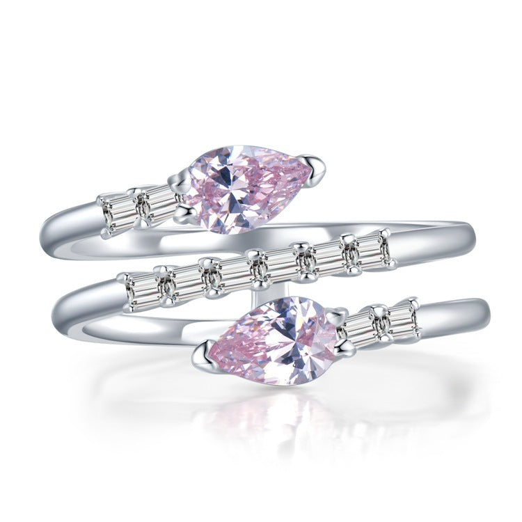 Zenitha Blush Radiance Ring – Where Grace Meets Sparkle