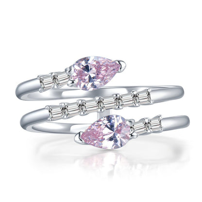 Zenitha Blush Radiance Ring – Where Grace Meets Sparkle