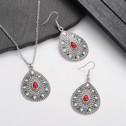 Conjunto de joyas de cuentas coloridas de estilo bohemio