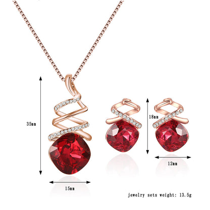 Zenitha Ruby Flame Schmuckset – Entzünden Sie Ihr inneres Feuer